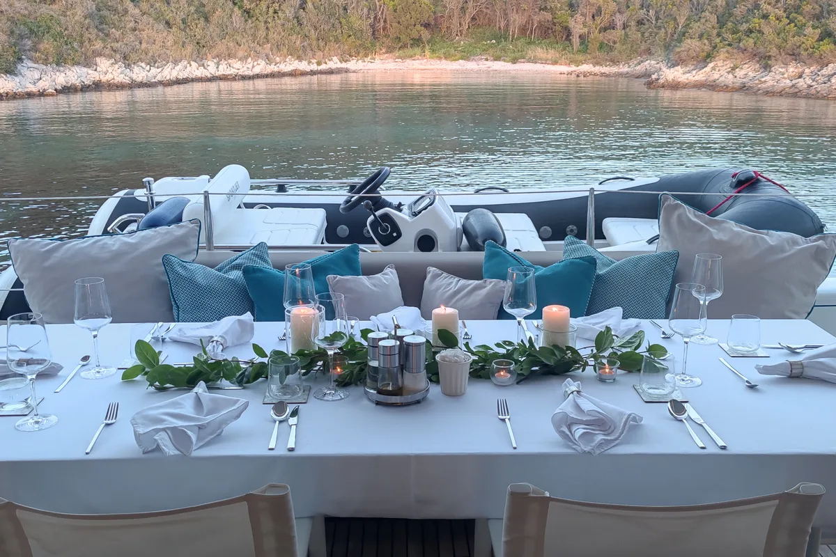 Deck of Sinata, a Sunreef Yachts Sunreef 60 catamaran at Općina Rogoznica, Croatia