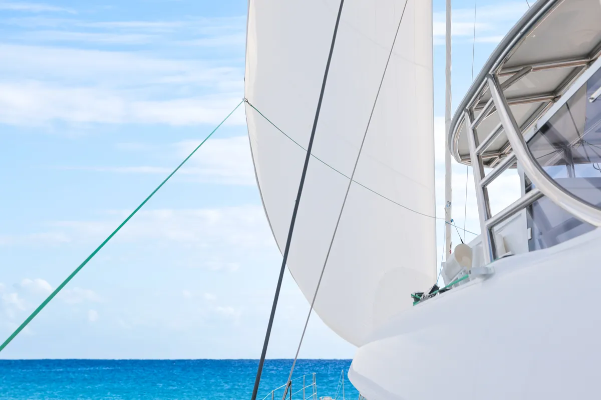 Exterior view of Sinata, a Sunreef Yachts Sunreef 60 catamaran at Općina Rogoznica, Croatia