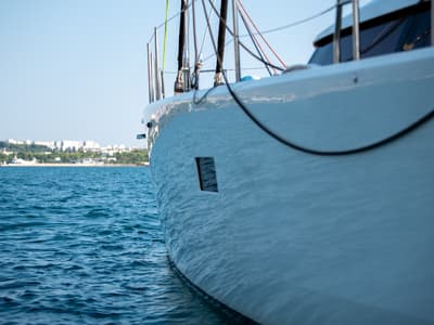 Bubbles, a CNB 76 sailboat at Grad Kaštela, Croatia