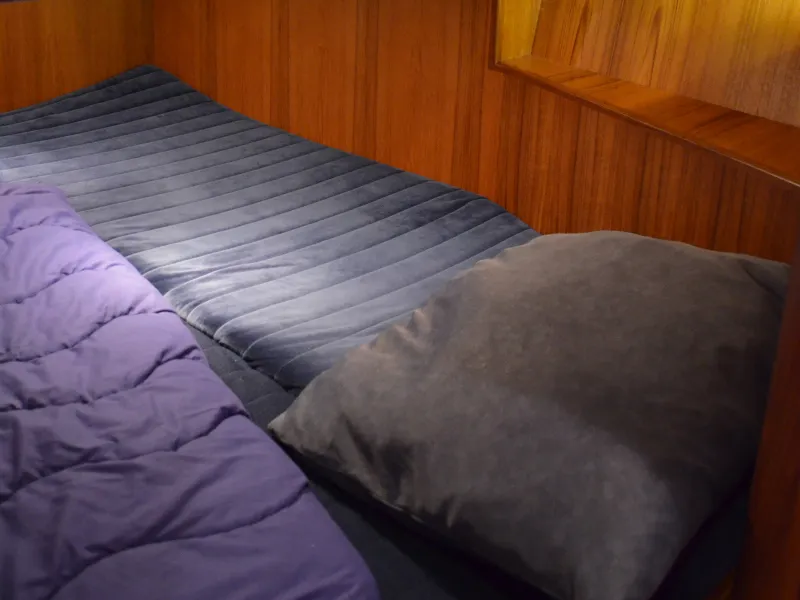 Cabin on Drait 117, a De Drait DeLuxe 42 motorboat at Drachten, Netherlands