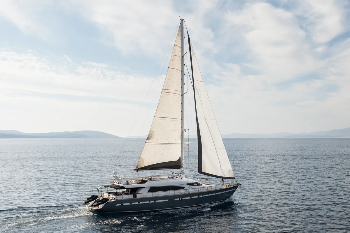 Exterior view of San Limi, a Gulet Motoryacht yacht at Split, Croatia