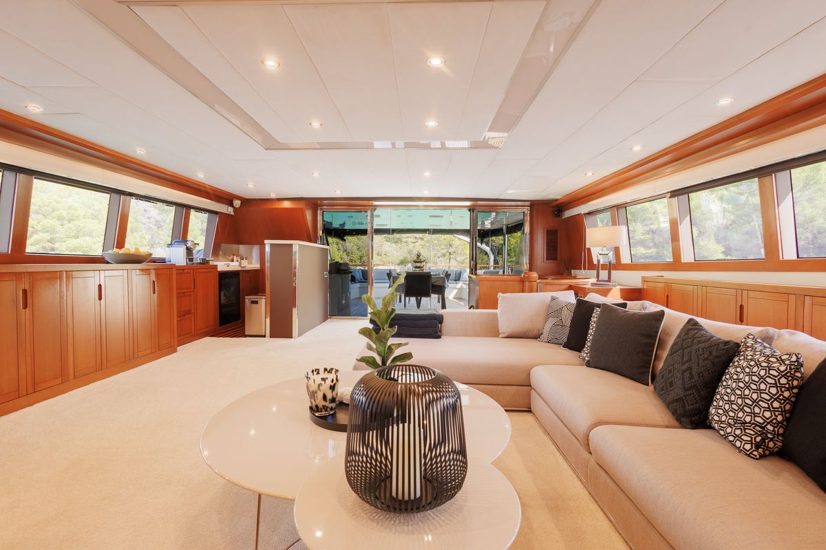 Salon of San Limi, a Gulet Motoryacht yacht at Split, Croatia