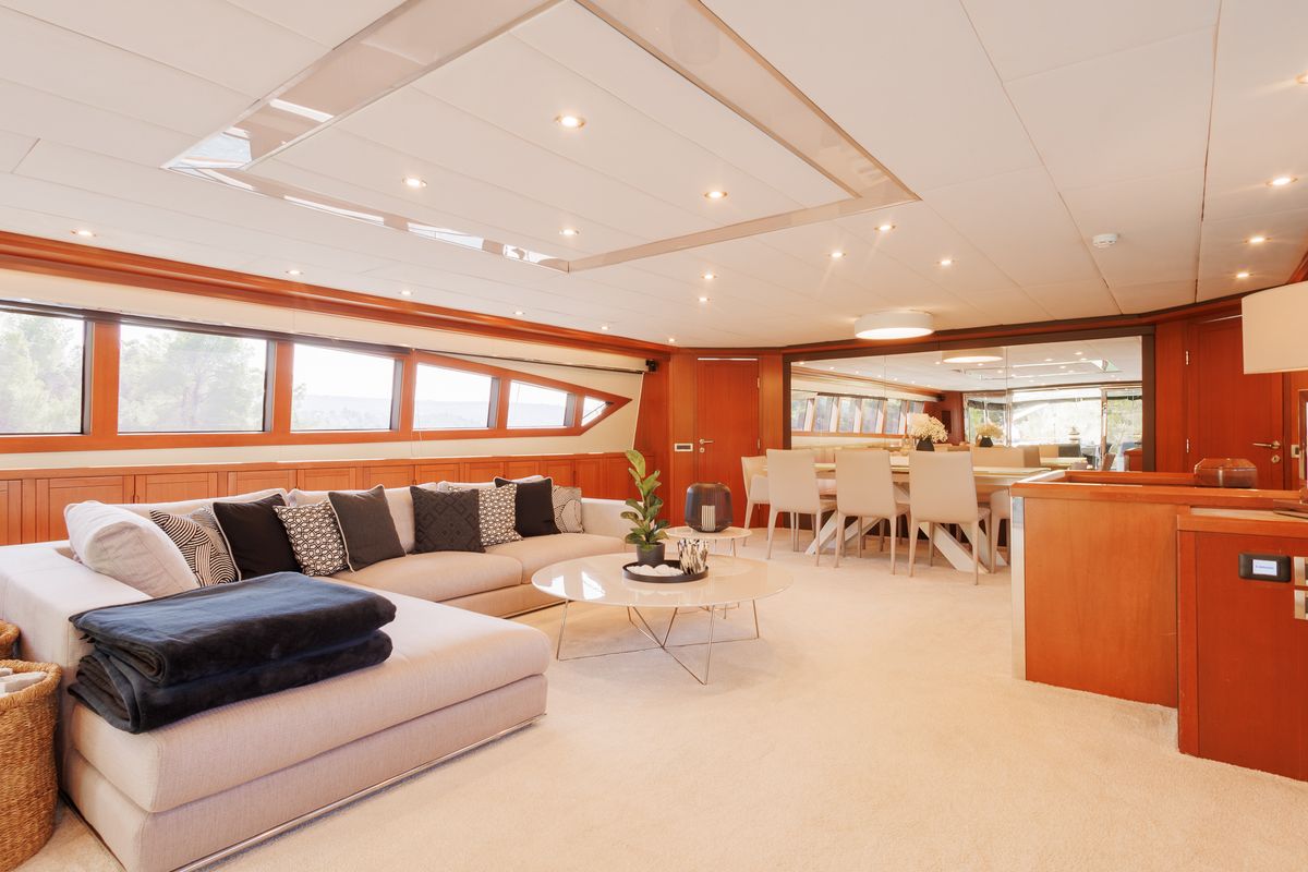 Salon of San Limi, a Gulet Motoryacht yacht at Split, Croatia