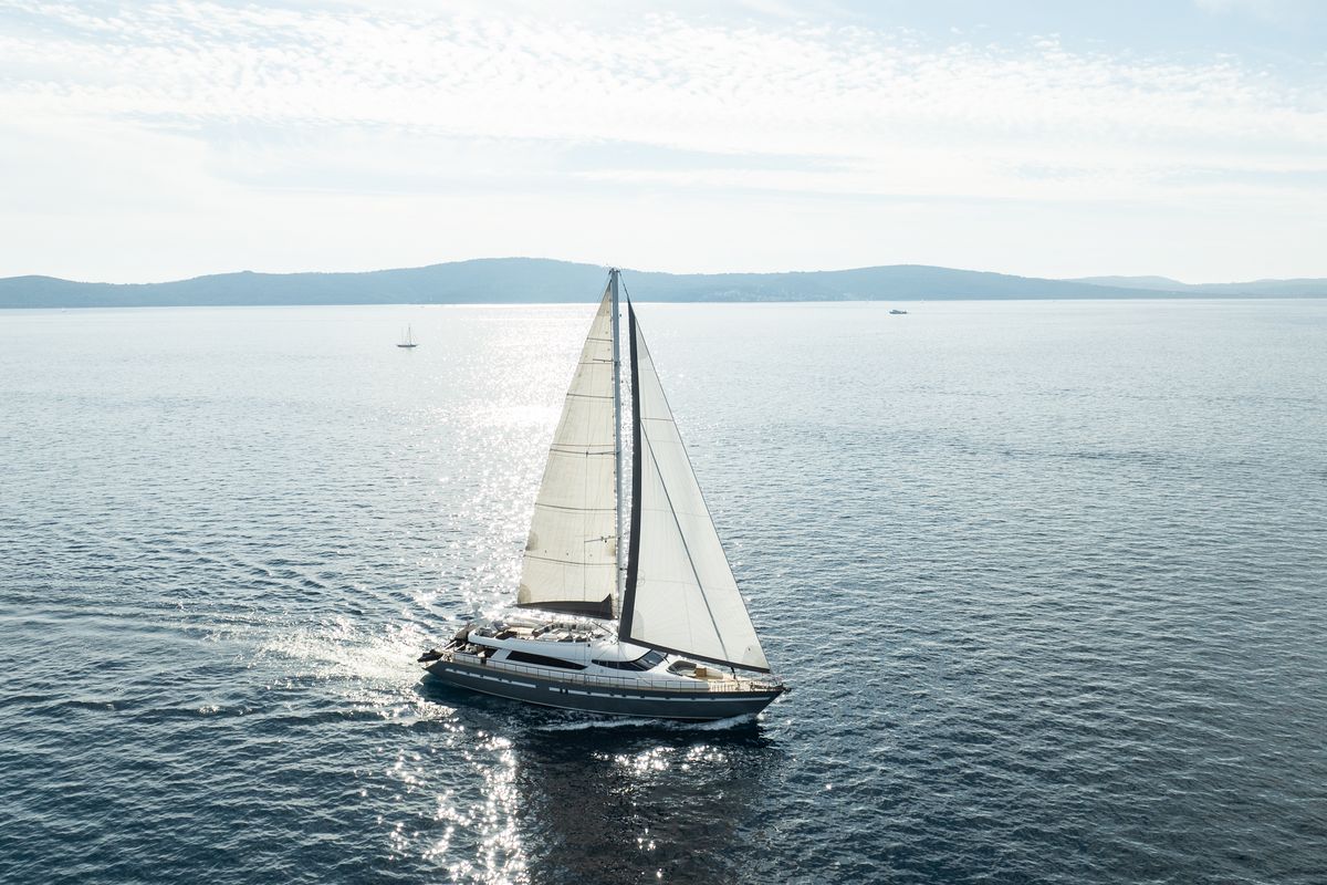 Exterior view of San Limi, a Gulet Motoryacht yacht at Split, Croatia