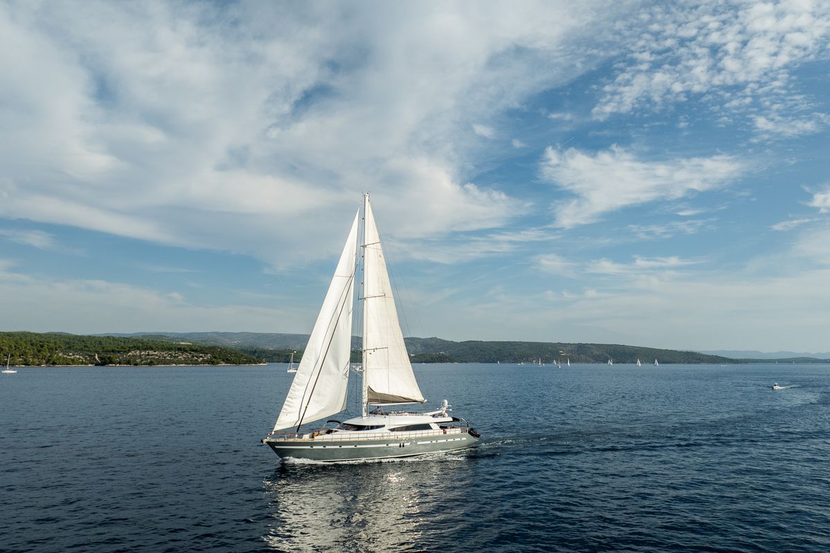 Exterior view of San Limi, a Gulet Motoryacht yacht at Split, Croatia
