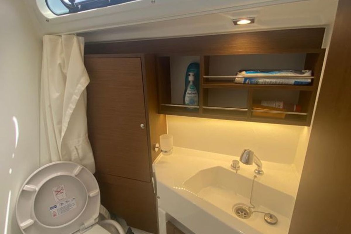 Trapani Vela Club, a Beneteau Oceanis 34.1 sailboat at Trapani, Italy