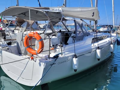 Trapani Vela Club, a Beneteau Oceanis 34.1 sailboat at Trapani, Italy