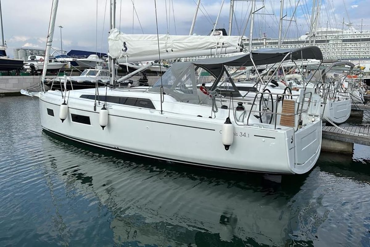 Trapani Vela Club, a Beneteau Oceanis 34.1 sailboat at Trapani, Italy