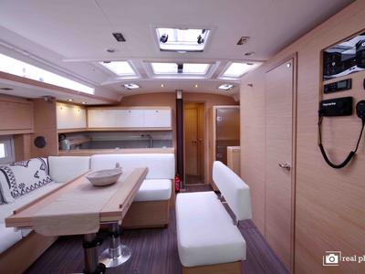Salon of Cassiopea - A/C, Generator, Water maker, Solar Panel, a Dufour 530 sailboat at Castellammare di Stabia, Italy