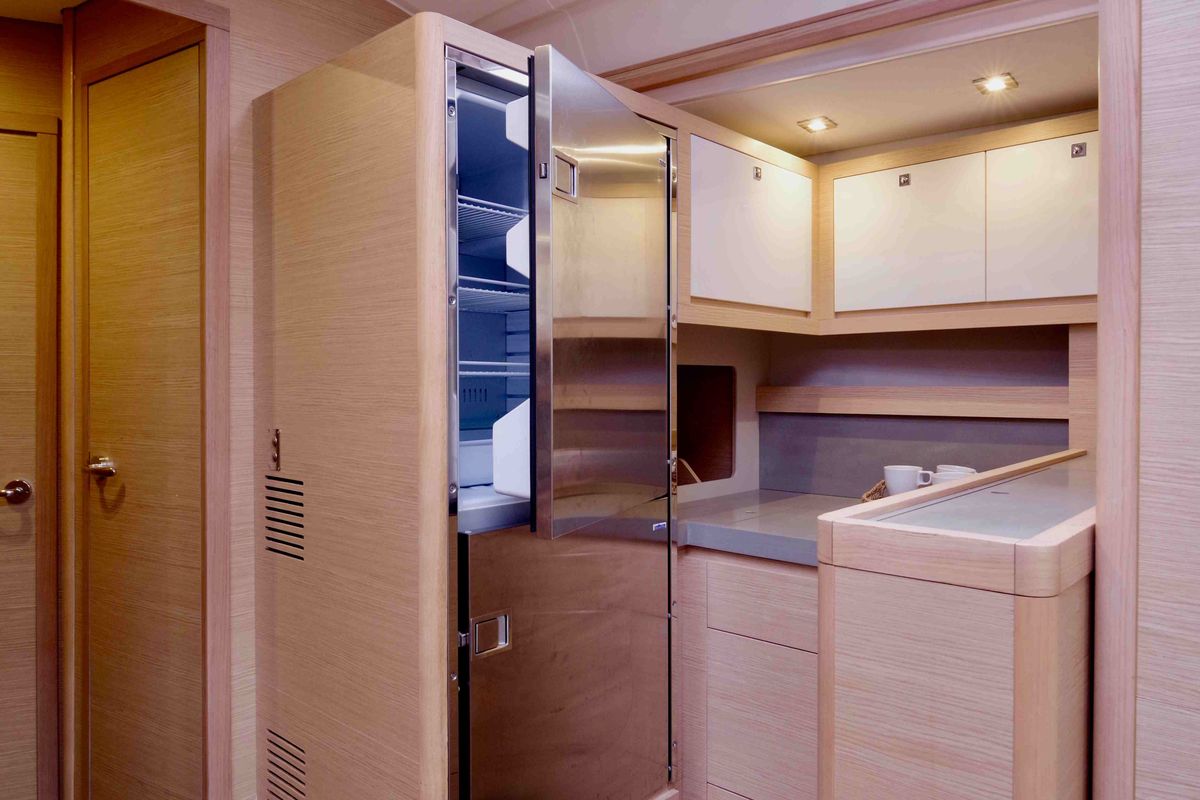 Galley of Cassiopea - A/C, Generator, Water maker, Solar Panel, a Dufour 530 sailboat at Castellammare di Stabia, Italy