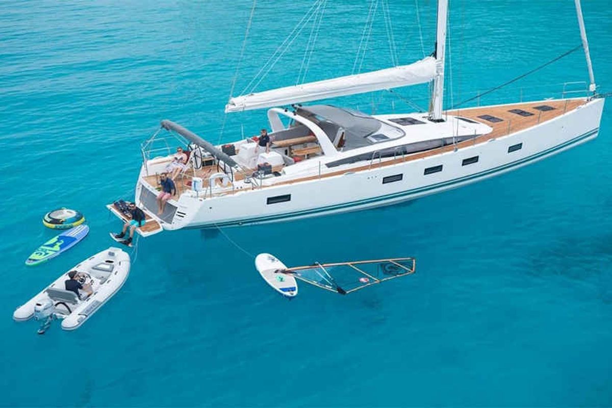 Freedom, a Jeanneau 64 sailboat at Općina Rogoznica, Croatia