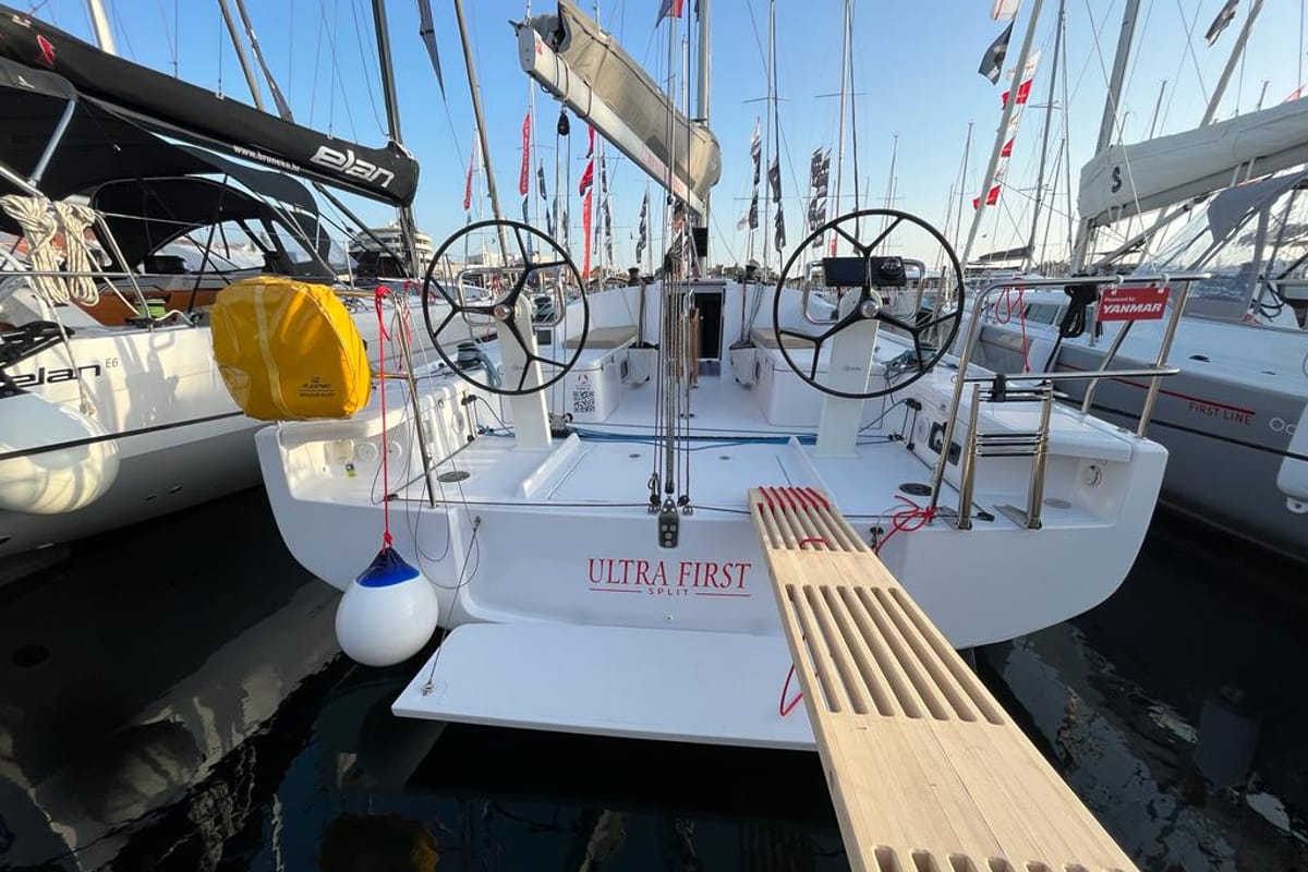 Cockpit of ULTRA FIRST, a Beneteau First 36 sailboat at Split, Croatia