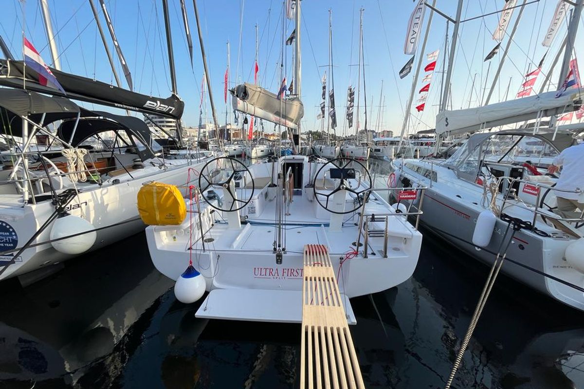 Cockpit of ULTRA FIRST, a Beneteau First 36 sailboat at Split, Croatia