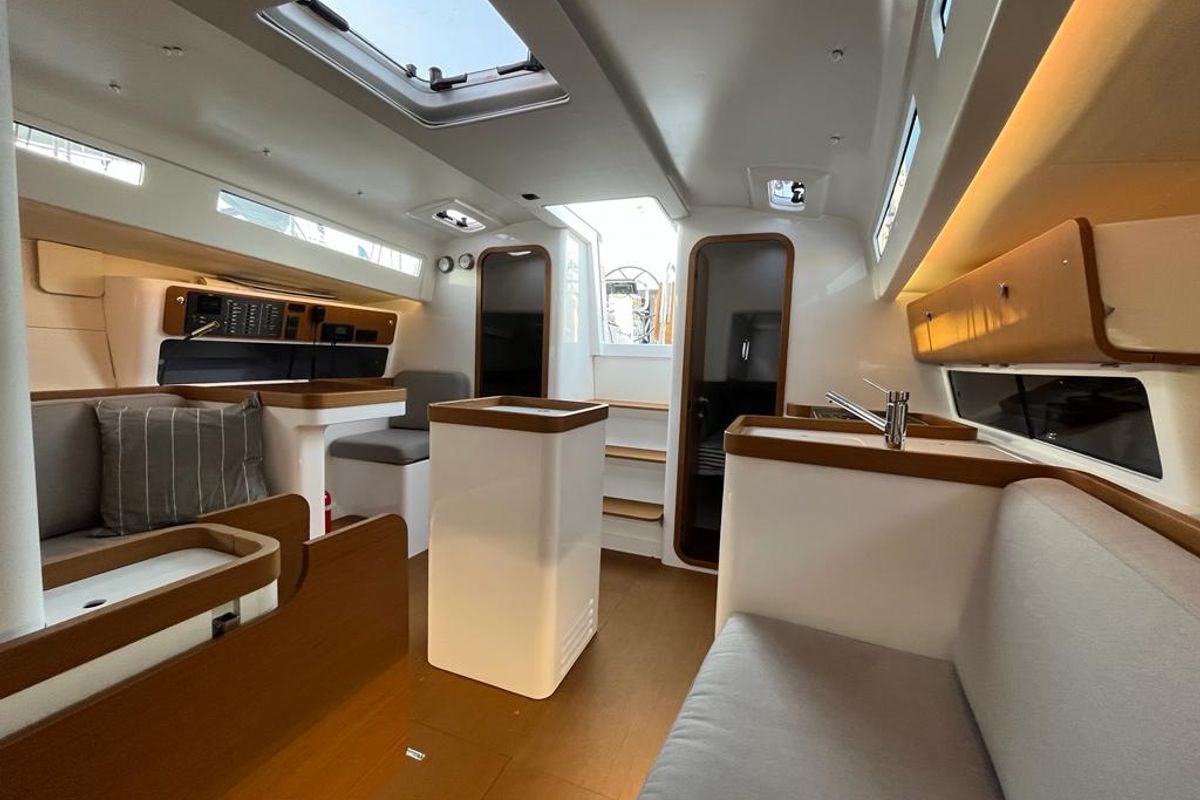Salon of ULTRA FIRST, a Beneteau First 36 sailboat at Split, Croatia