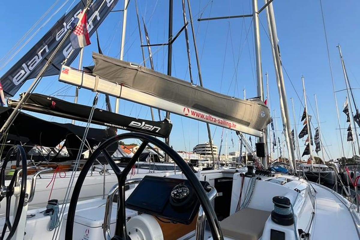 Deck of ULTRA FIRST, a Beneteau First 36 sailboat at Split, Croatia