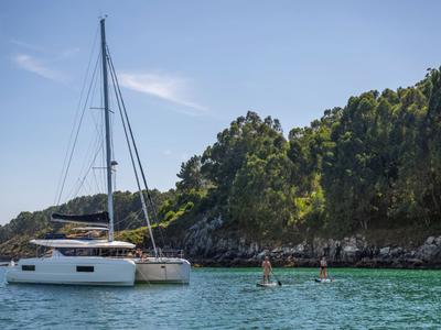 Calipso, a Lagoon 43 catamaran at Grosseto, Italy