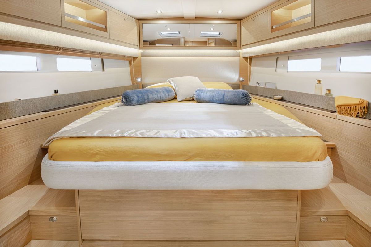 Cabin on Cholita, a Dufour 530 sailboat at Road Town, British Virgin Islands