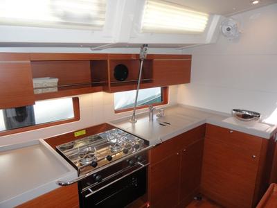 Galley of Rabia, a Beneteau Oceanis 46.1 sailboat at Grad Pula, Croatia