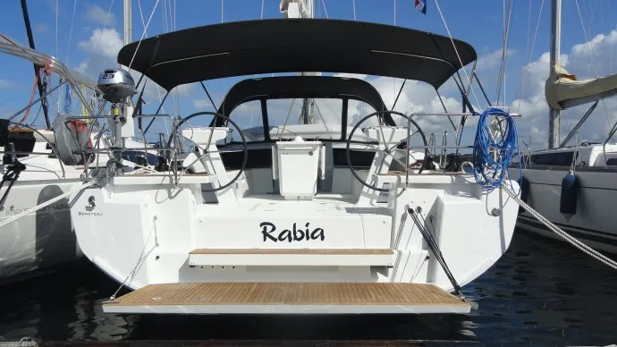 Exterior view of Rabia, a Beneteau Oceanis 46.1 sailboat at Grad Pula, Croatia