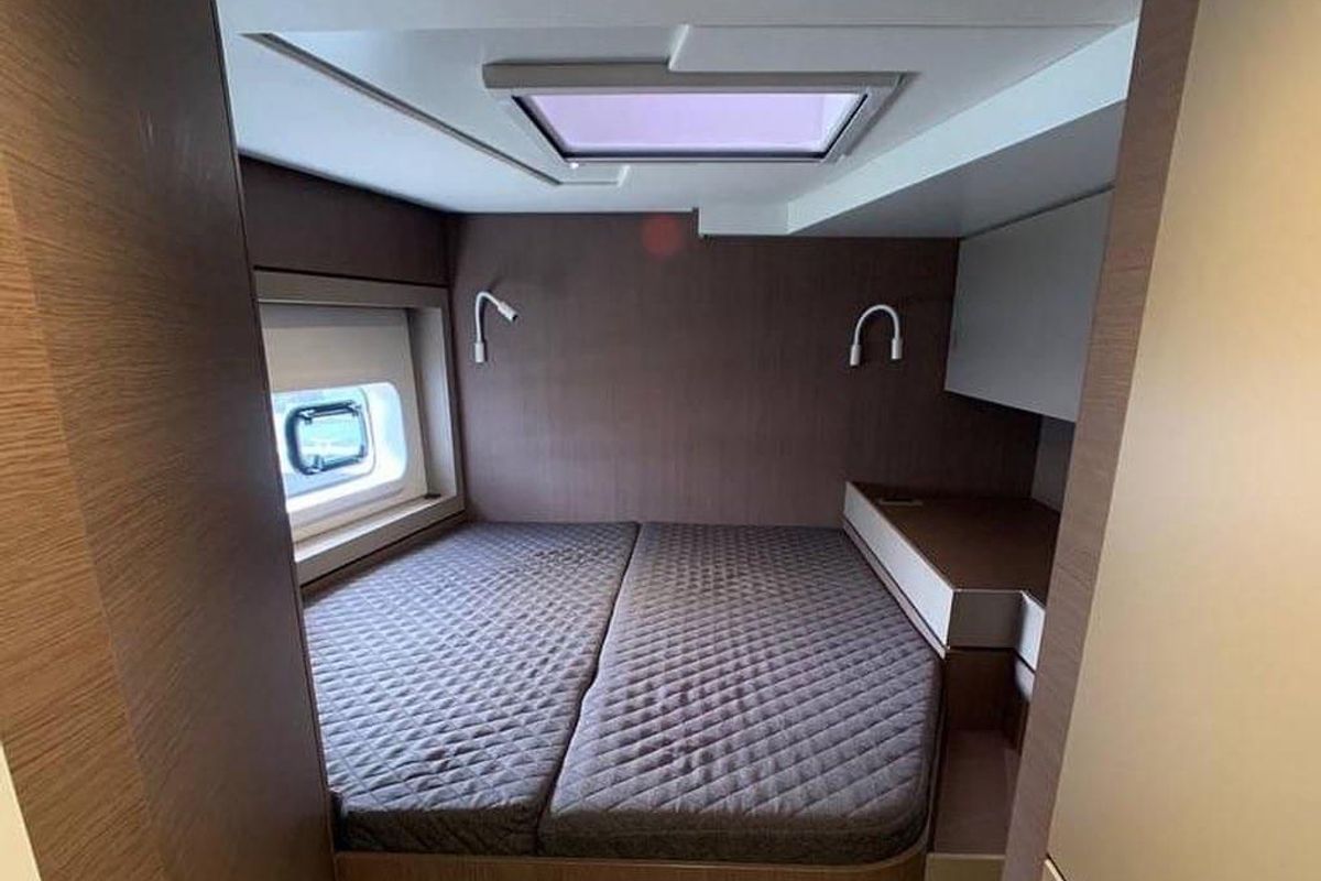 Cabin on Standra, a Bali 4.6 catamaran at Municipal Unit of Lefkada, Greece
