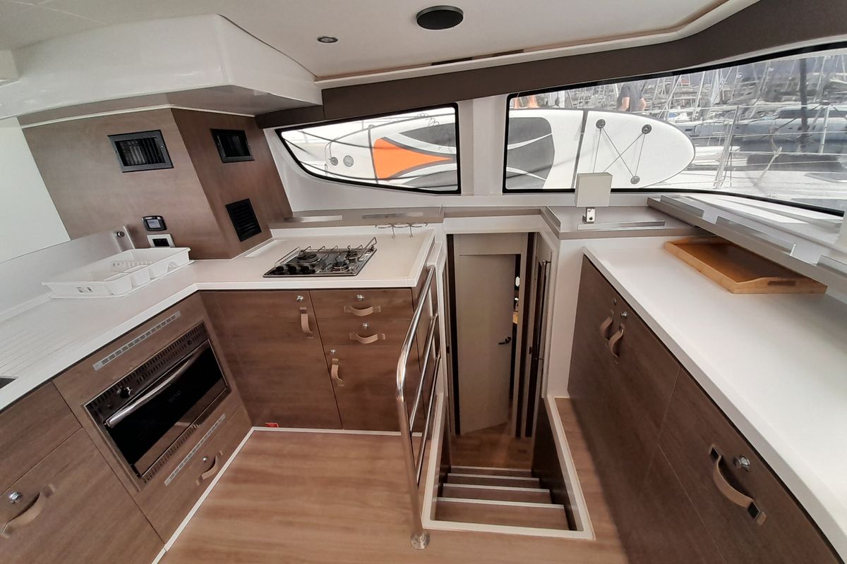 Galley of Atlantis, a Bali 4.6 catamaran at Athens, Greece
