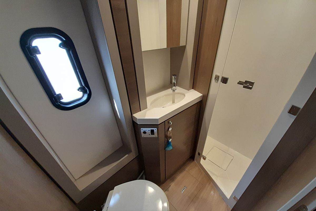 Head on Atlantis, a Bali 4.6 catamaran at Athens, Greece