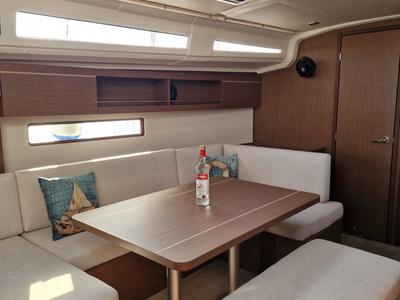 Salon of Marilena, a Beneteau Oceanis 40.1 sailboat at Athens, Greece
