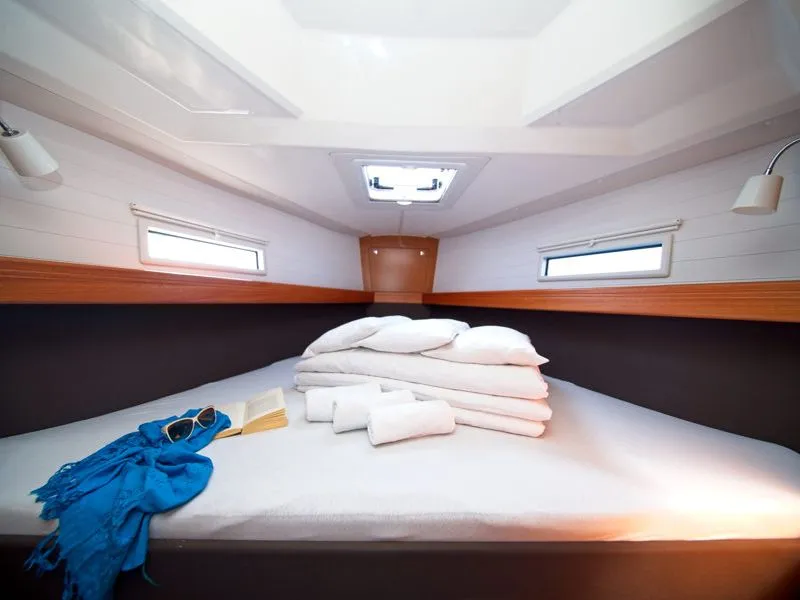 Cabin on MH 59, a Bavaria Cruiser 41 sailboat at Murter, Croatia