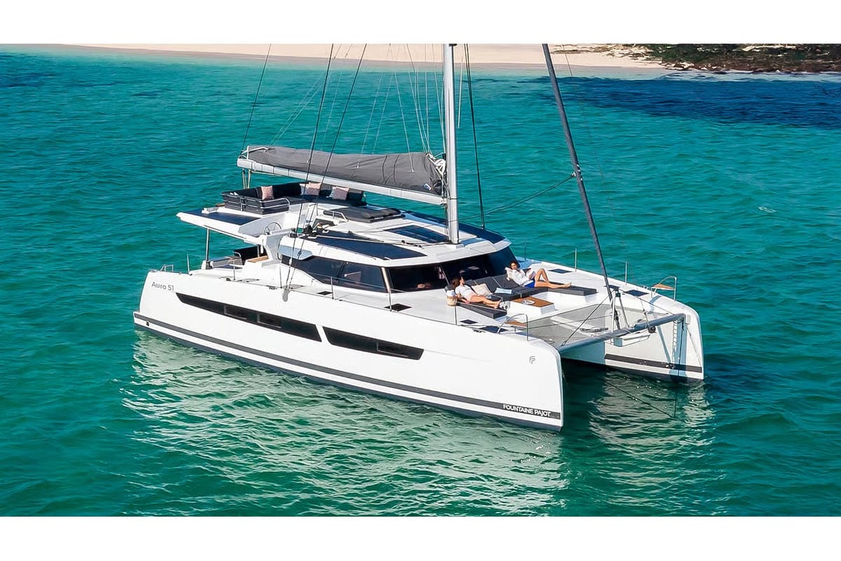 Flow, a Fountaine Pajot Aura 51 catamaran at Municipal Unit of Ellomenos, Greece