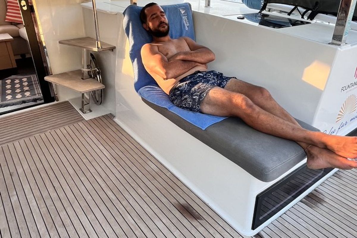 Dolce, a Fountaine Pajot Lucia 40 catamaran at Marmaris, Turkey