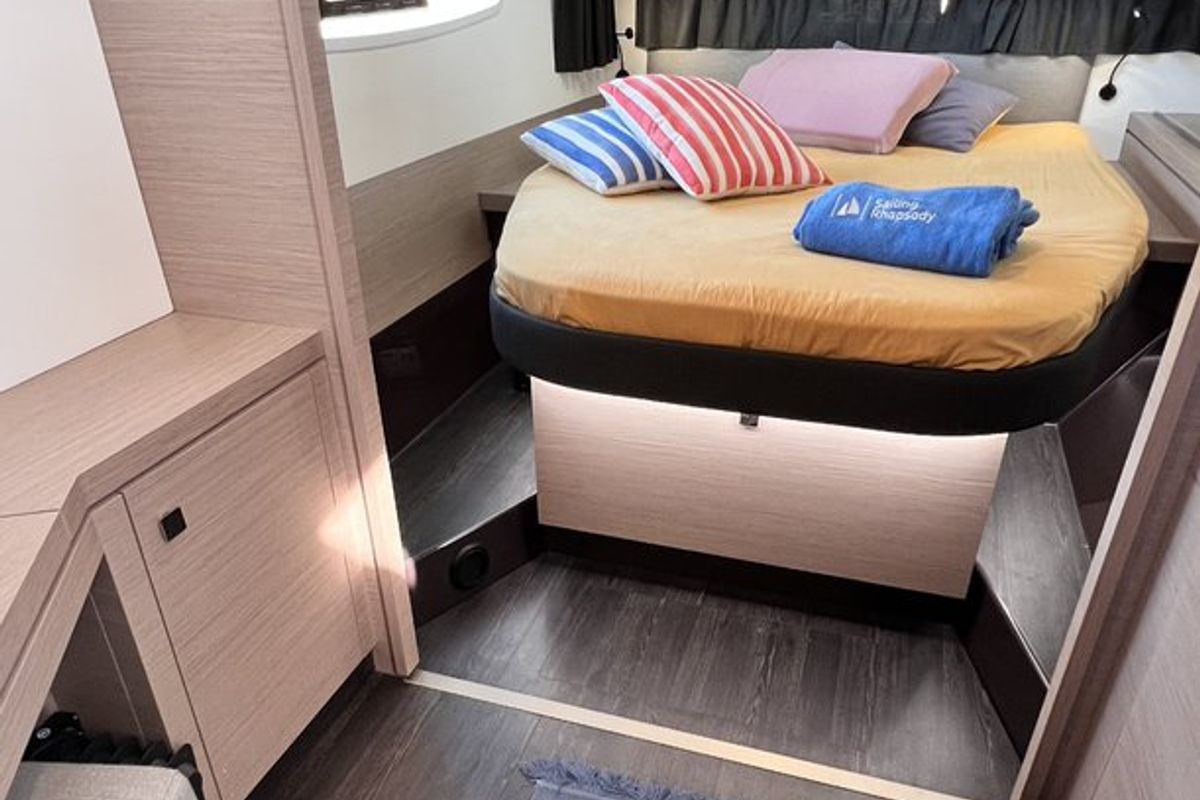 Dolce, a Fountaine Pajot Lucia 40 catamaran at Marmaris, Turkey