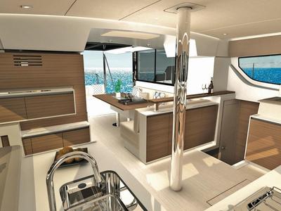 Galley of Diamant Tropical, a Bali Catspace catamaran at Ribishi, Saint Vincent and the Grenadines