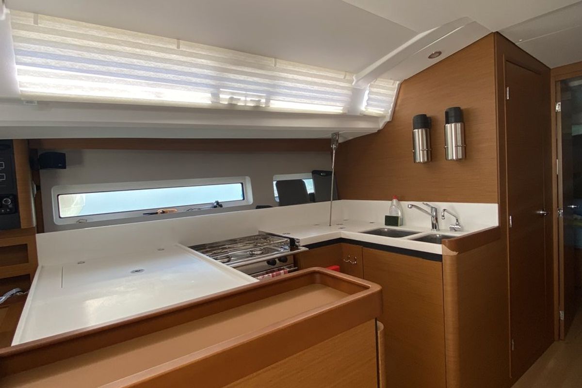 Anda, a Jeanneau Sun Odyssey 440 sailboat at Fethiye, Turkey