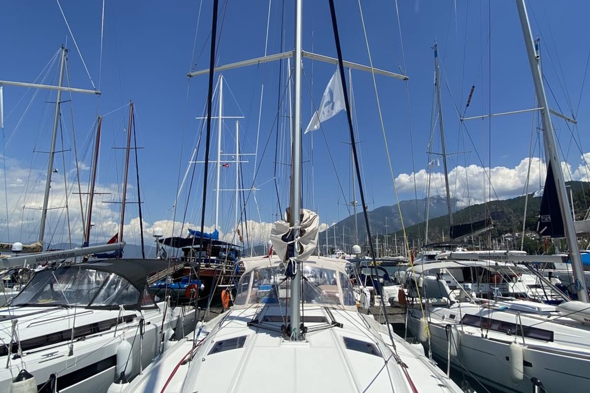 Anda, a Jeanneau Sun Odyssey 440 sailboat at Fethiye, Turkey
