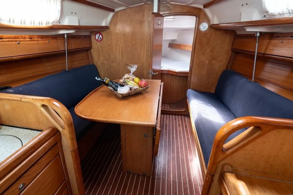 Salon of Mojito, a Bavaria 30 Cruiser sailboat at Municipal Unit of Palairos, Greece