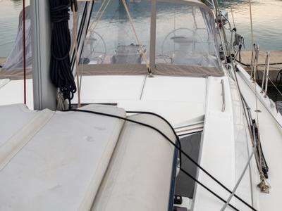 Deck of Ethereal, a Beneteau Oceanis 46.1 sailboat at Municipal Unit of Lefkada, Greece