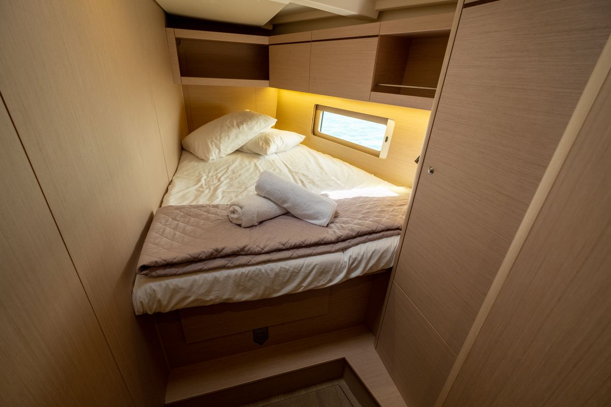 Cabin on Ethereal, a Beneteau Oceanis 46.1 sailboat at Municipal Unit of Lefkada, Greece