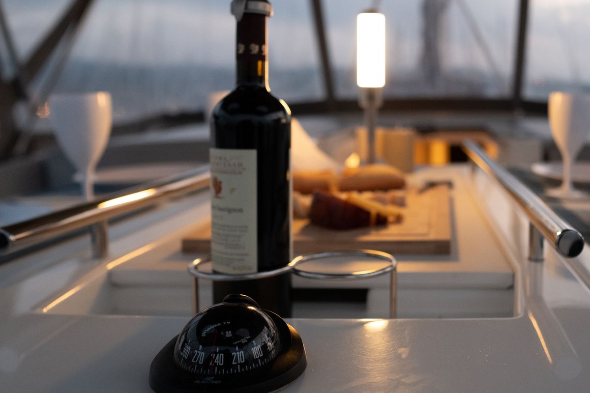 Deck of Ethereal, a Beneteau Oceanis 46.1 sailboat at Municipal Unit of Lefkada, Greece