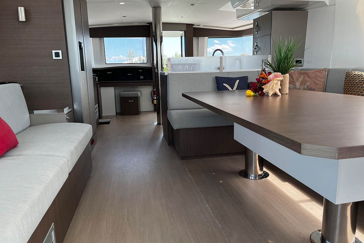 Happy Day, a Bali 4.8 catamaran at Central Abaco, Bahamas