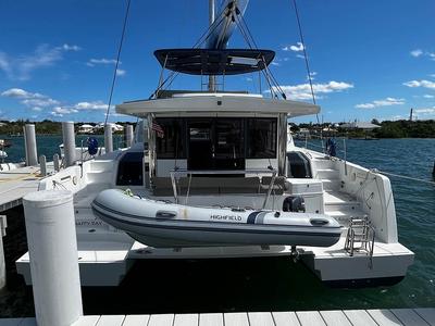 Happy Day, a Bali 4.8 catamaran at Central Abaco, Bahamas