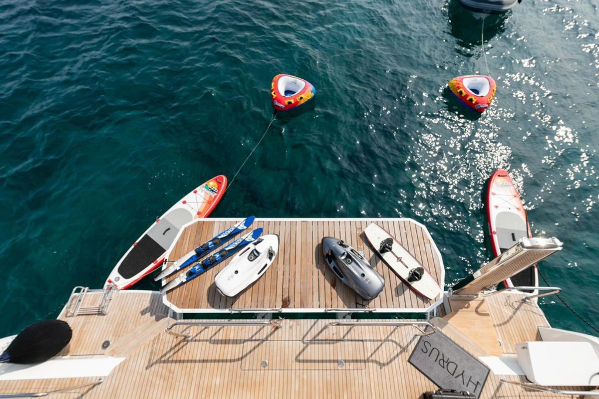 Hydrus, a Lagoon 55 catamaran at Lavreotiki Municipal Unit, Greece