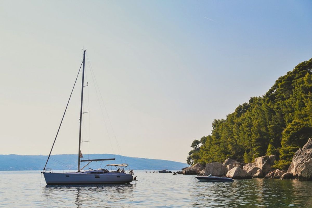 Exterior view of LENA, a Elan Impression 50 sailboat at Split, Croatia