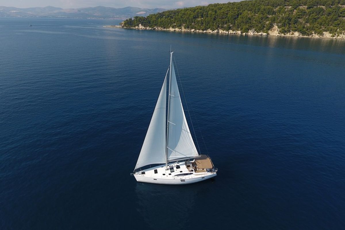 Exterior view of LENA, a Elan Impression 50 sailboat at Split, Croatia