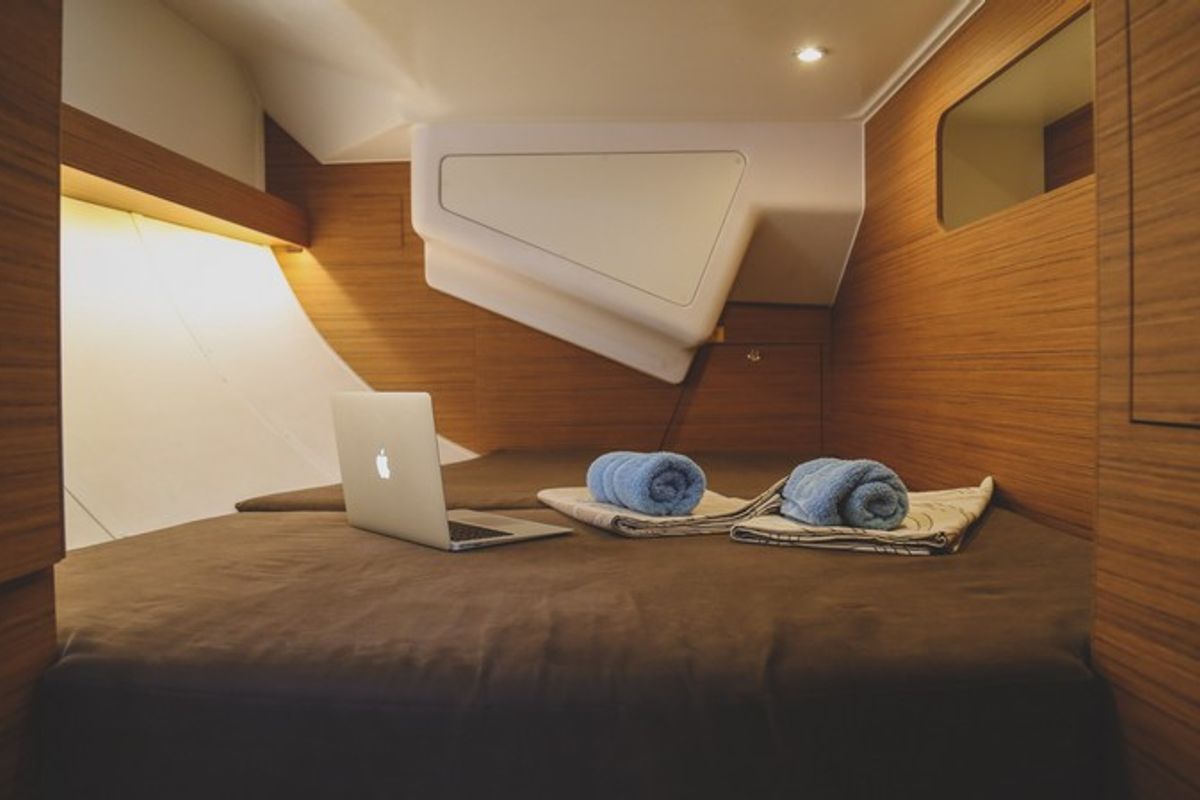 Cabin on LENA, a Elan Impression 50 sailboat at Split, Croatia