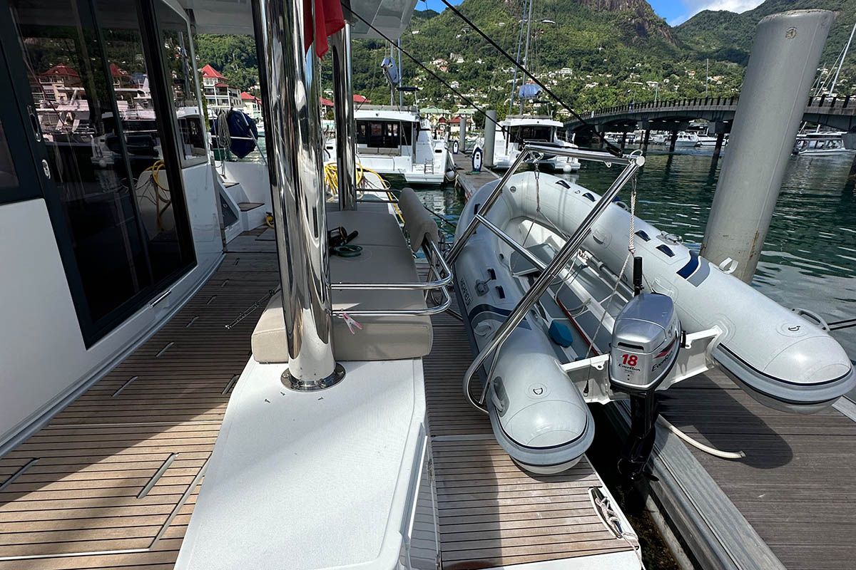 Queen Feta, a Bali 4.8 catamaran at Seychelles, Eden Island Marina, Seychelles