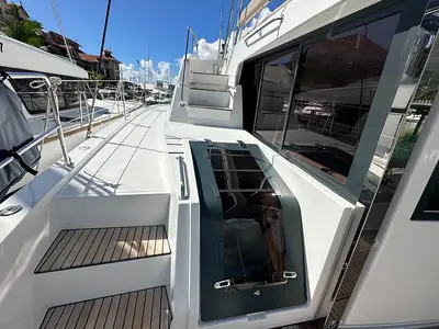 Queen Feta, a Bali 4.8 catamaran at Seychelles, Eden Island Marina, Seychelles