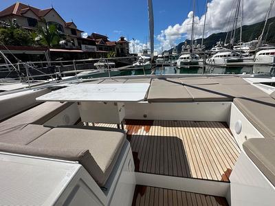 Queen Feta, a Bali 4.8 catamaran at Seychelles, Eden Island Marina, Seychelles