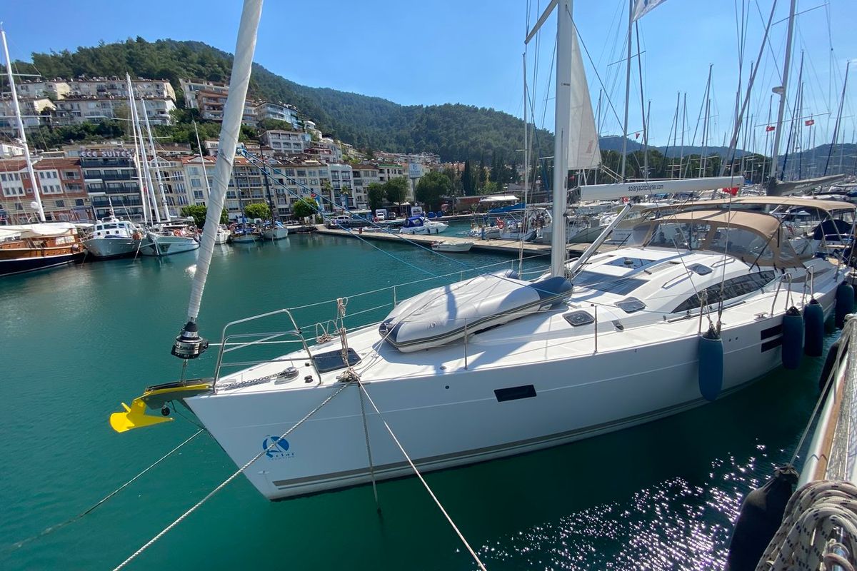 Epoch, a Elan Impression 50 sailboat at Fethiye, Turkey