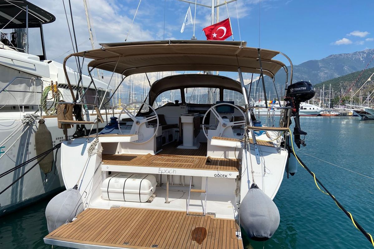 Epoch, a Elan Impression 50 sailboat at Fethiye, Turkey