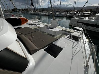 Deck of Blue Spirit, a Bali Catspace catamaran at Municipal Unit of Lefkada, Greece
